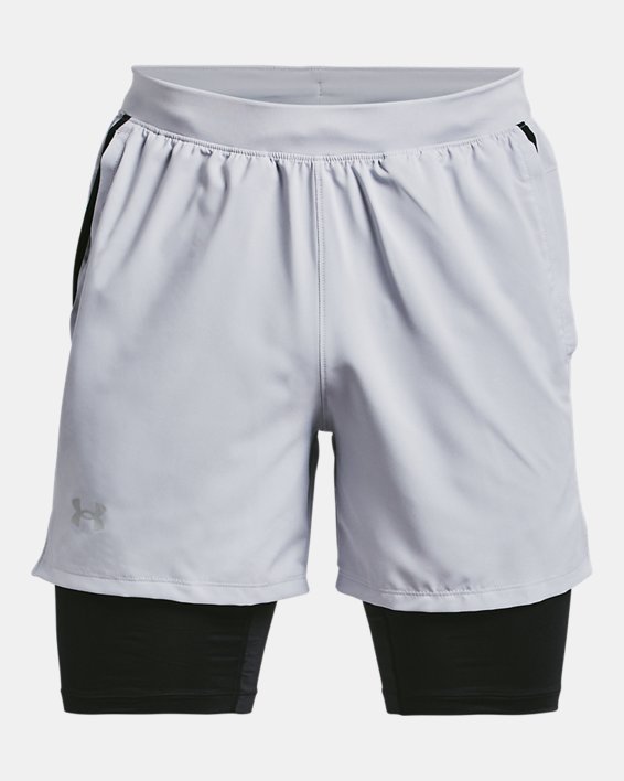 Men's UA Launch 5'' 2-in-1 Shorts in Gray image number 6